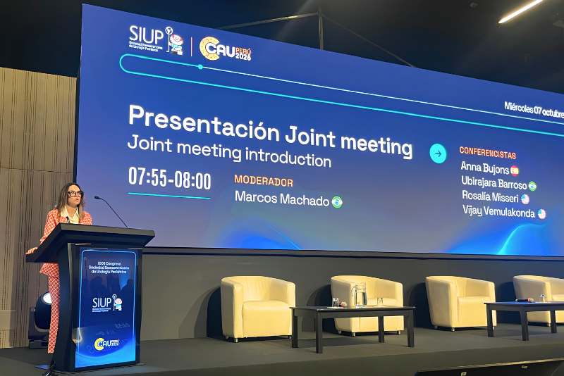 Anna Bujons, presidenta de la SIUP, Presentació del _Joint Meeting_ de ICCS, SIUP, SPU i SFU (SIUP 2026, Lima)